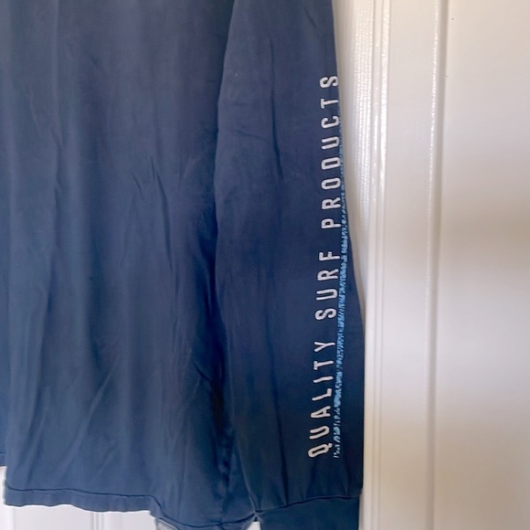 Retro Rip Curl Long Sleeve Men's Navy Cotton Tee - Picture 2 of 6